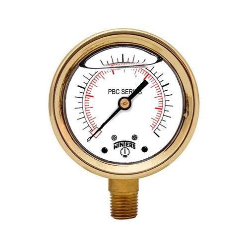 4x22 Brass Case Pressure Gauges R749646