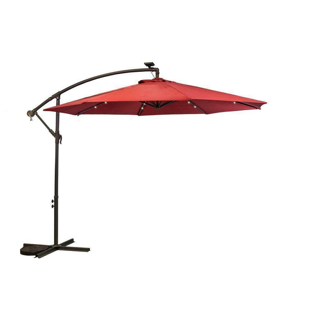 Scarlet Cantilever Solar Patio Umbrella J473