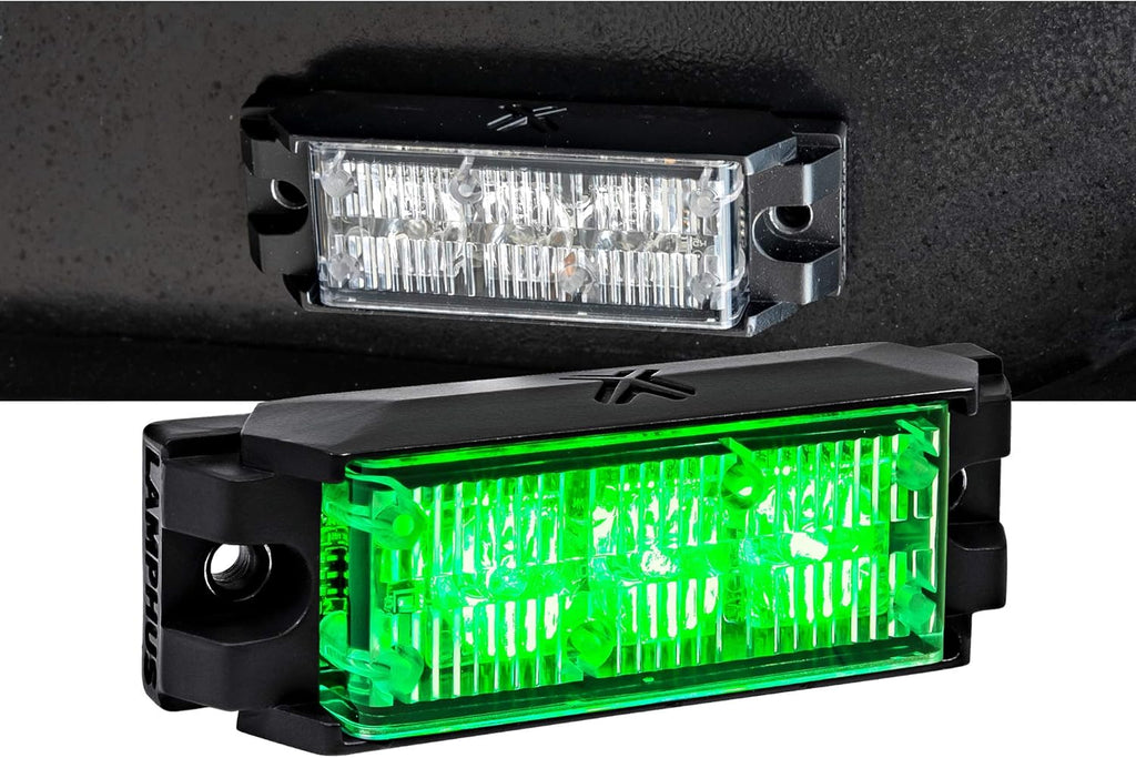 4pc 3.5" 3W Amber LED Flashing Strobe Light Head Surface-Mount G520854