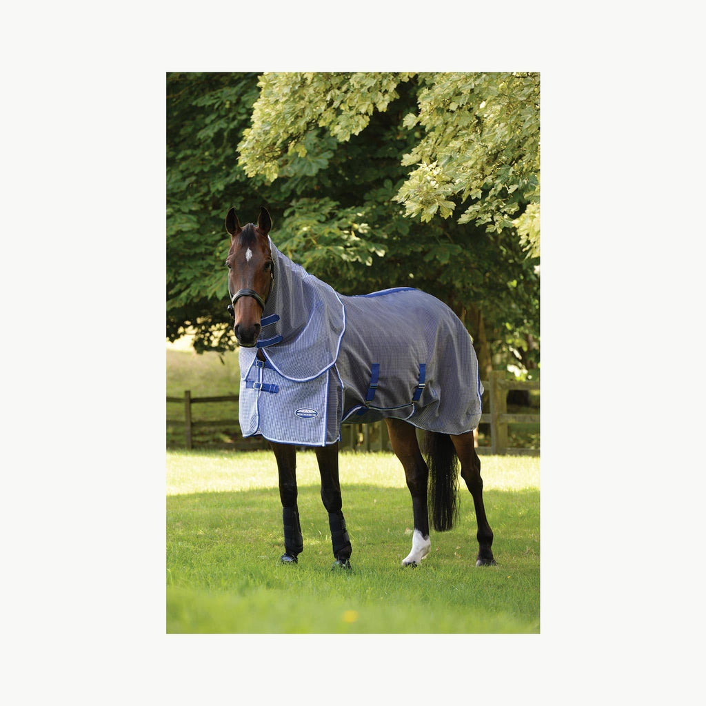 White/Blue Ripshield Detach-A-Neck Fly Sheet B51347