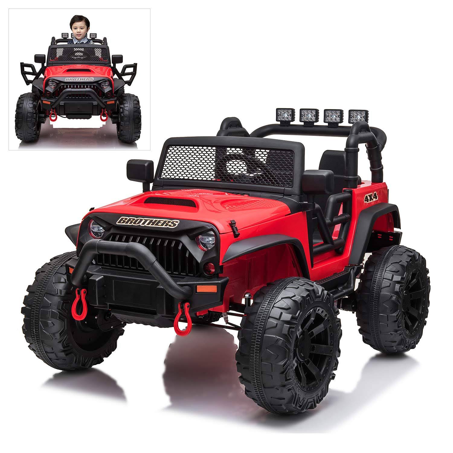 24V Kids Electric Ride on Car with Remote Control, 200W Motors Off-Road Truck T5299