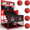 Double Shot Basketball Arcade Game with Pump, Pack of 2 X2919