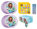 16 Lunch Paper Plates, 16 Napkins, 1 Plastic Table Cover Q365