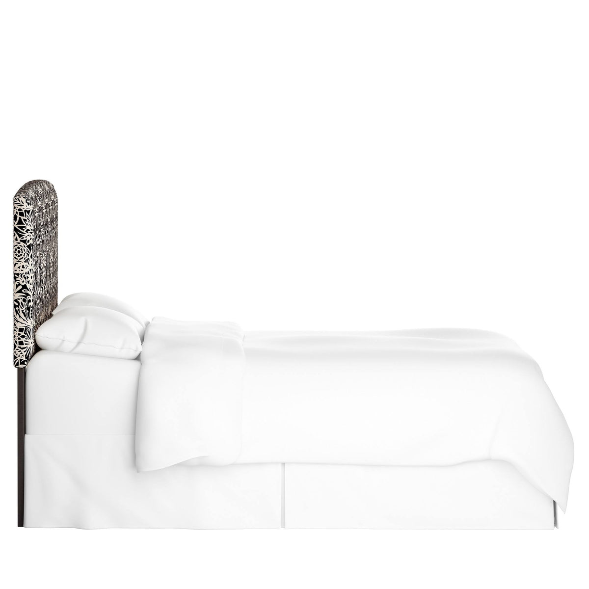 Upholstered Headboard Black White A225409