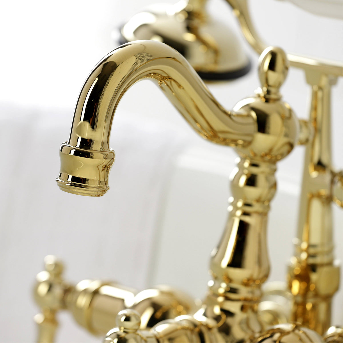 Polished Brass Clawfoot Tub Faucet with Hand Shower X45161