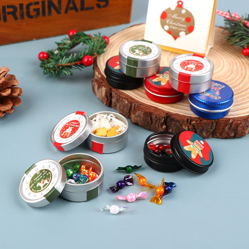 1:12 Dollhouse Mini Christmas Cookies Candy Gift Box Tin Box O67973