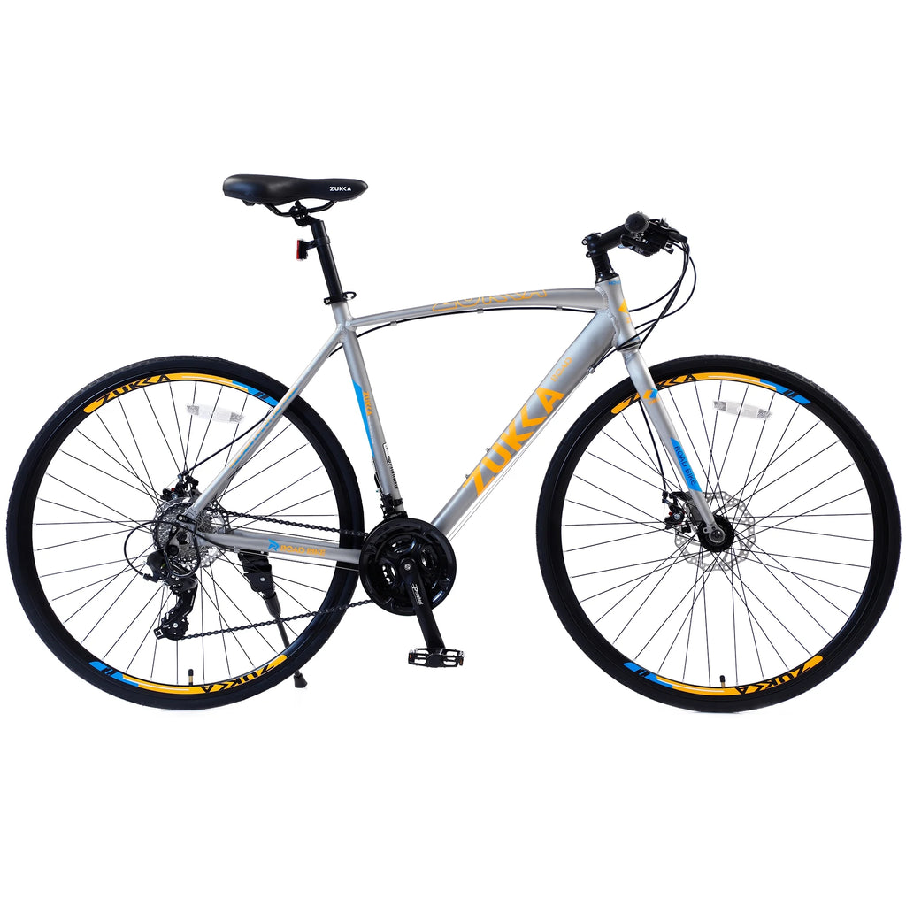 Silver 700C Hybrid Bike with Double Disc Brake V48384