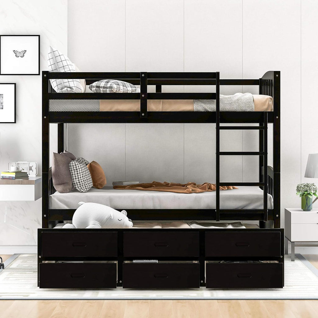 White Twin Metal Bunk Bed with Trundle D9531