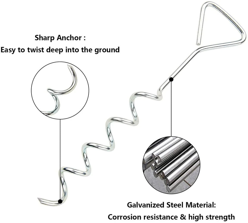 Heavy Duty Spiral Trampoline Ground Anchor Kit 4 Pcs J141