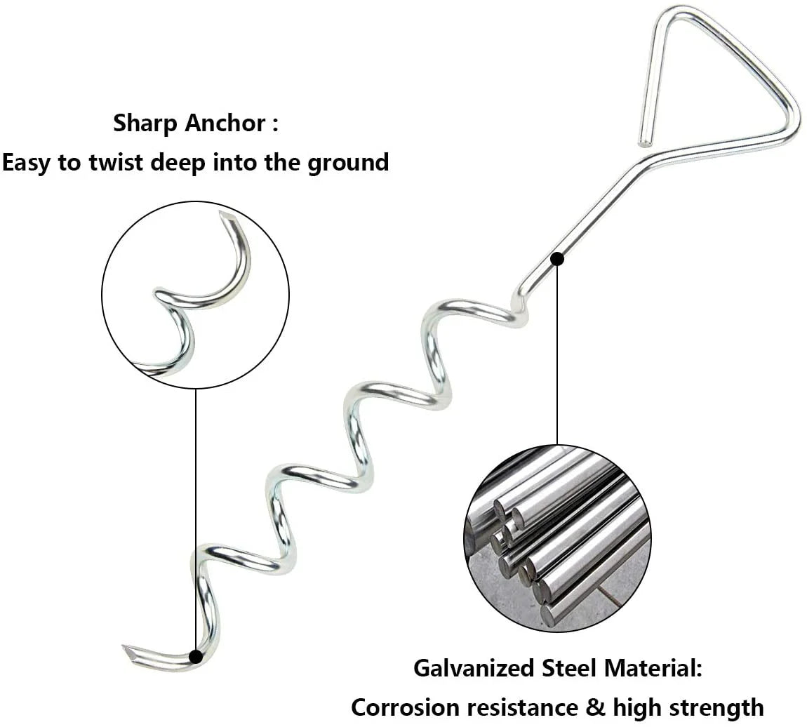 Heavy Duty Spiral Trampoline Ground Anchor Kit 4 Pcs J141