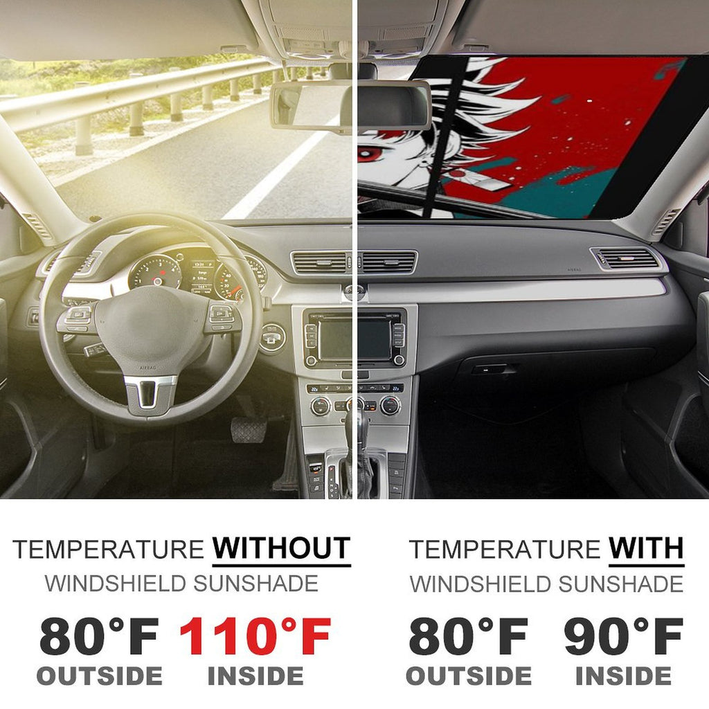 Foldable Reflective Car Windshield Sun Shade Cover P54929