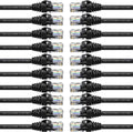 20-Pack Cat6 Patch Cable 7 Feet Ethernet Cable Snagless Black O5047