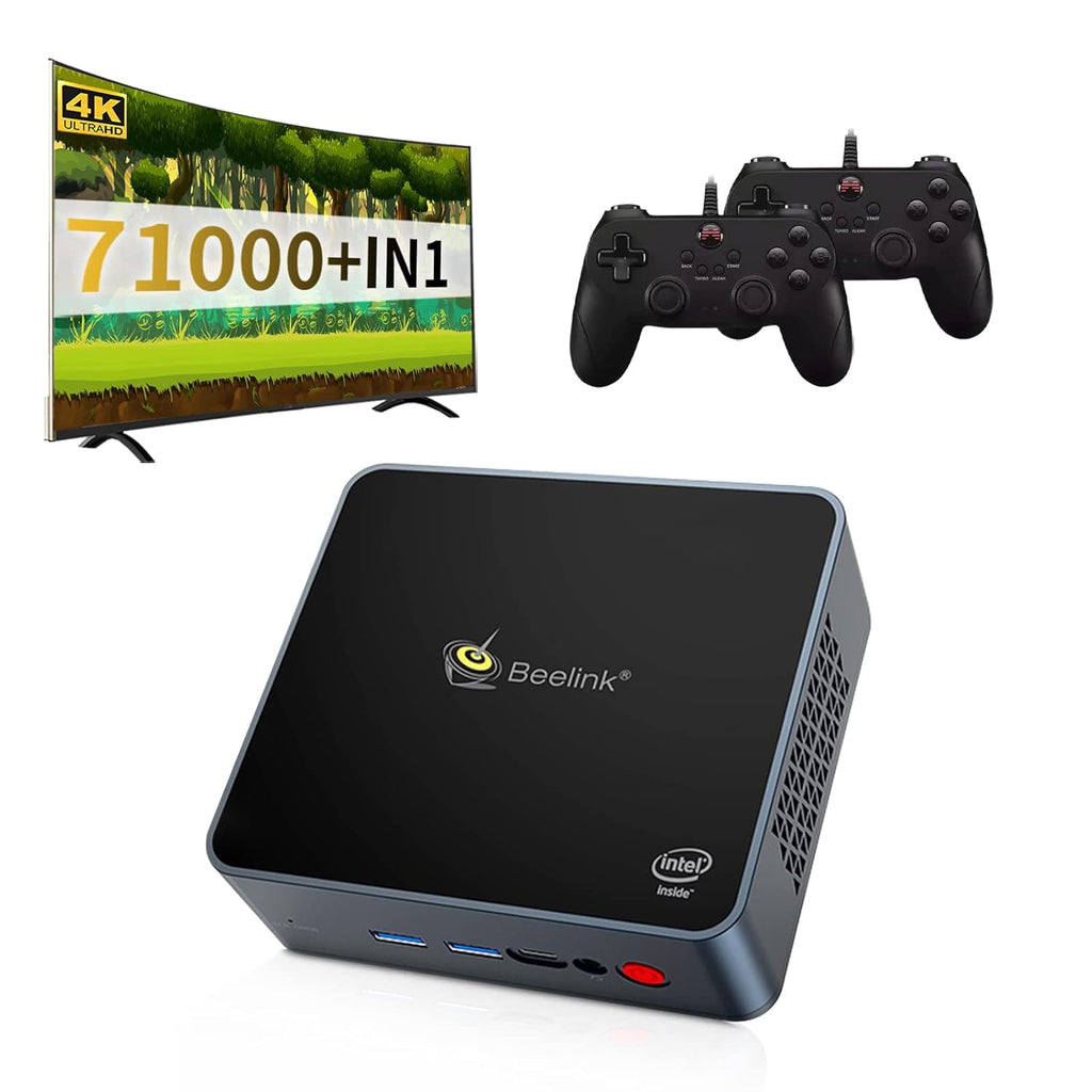 Game Console with 4K Dual Output, 2 Gamepads A838357