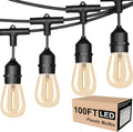 100FT LED String Lights with 30 Sockets 32 Shatterproof Plastic Bulbs N35805