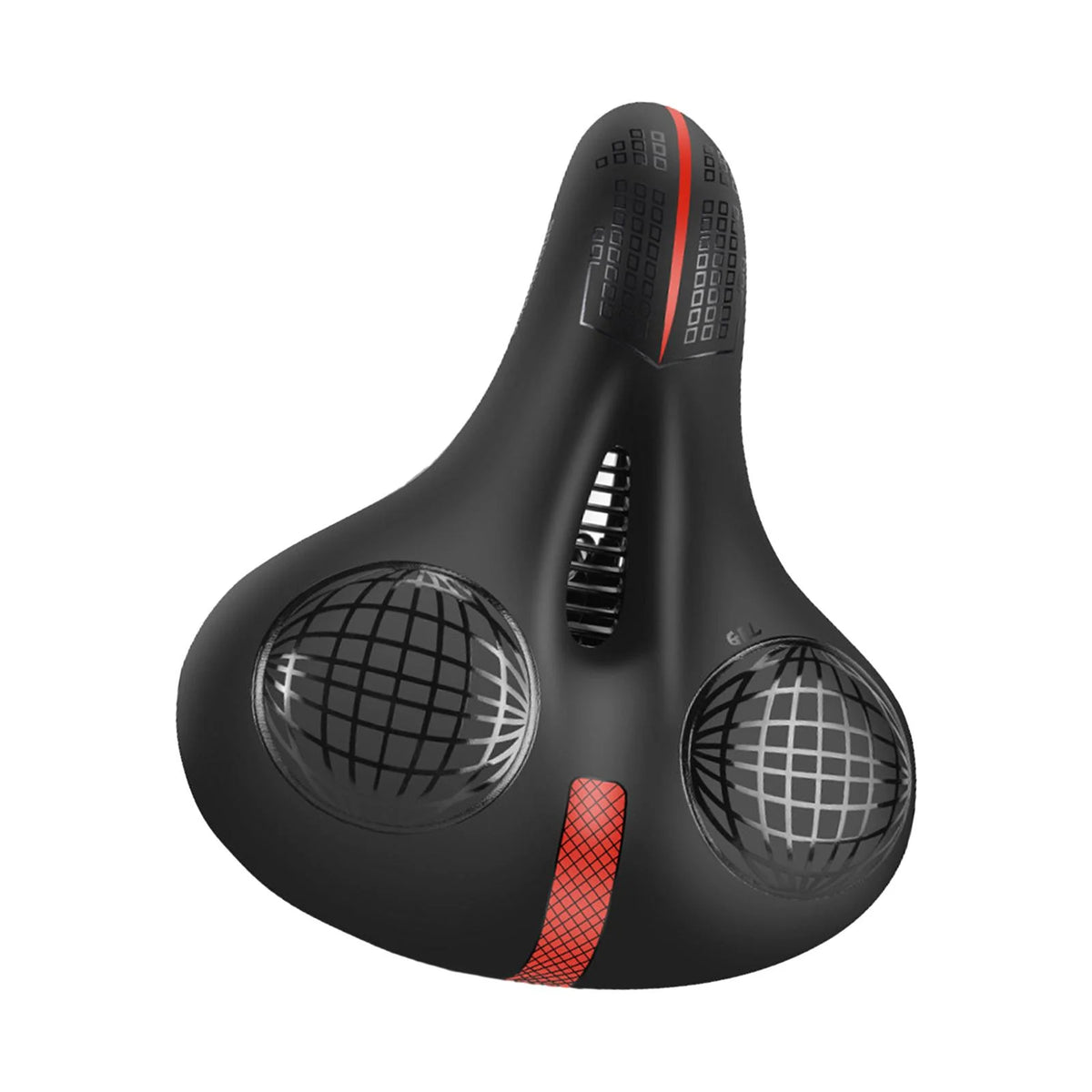 Black and Red Padded Bike Seat Cushion M149733
