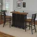 Black Bar and Two Stools V604