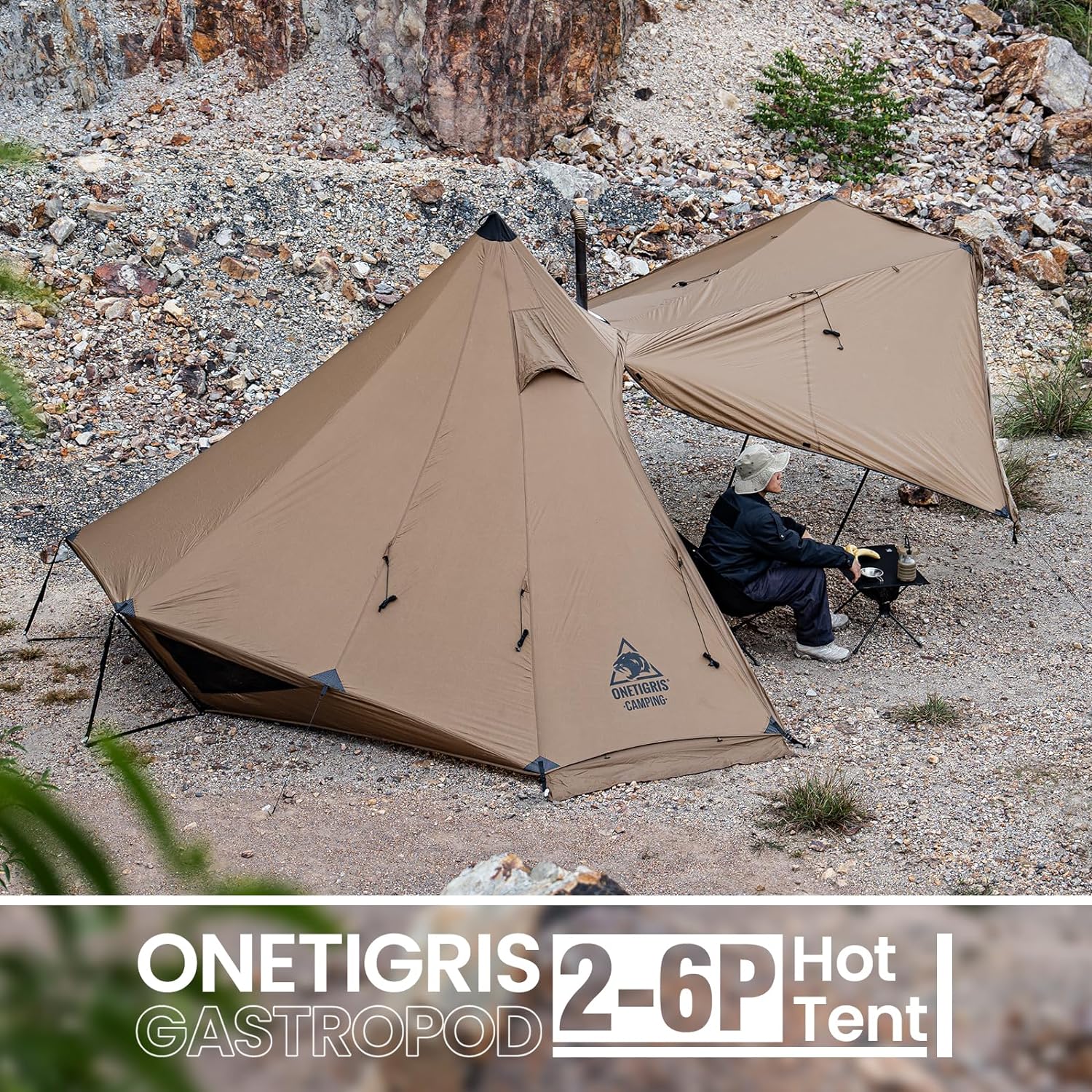 2-6 Person Hot Tent with Stove Jack Q9545