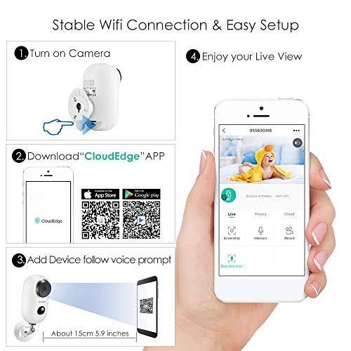 1080p Wireless Battery Security Camera with Solar Panel I5947