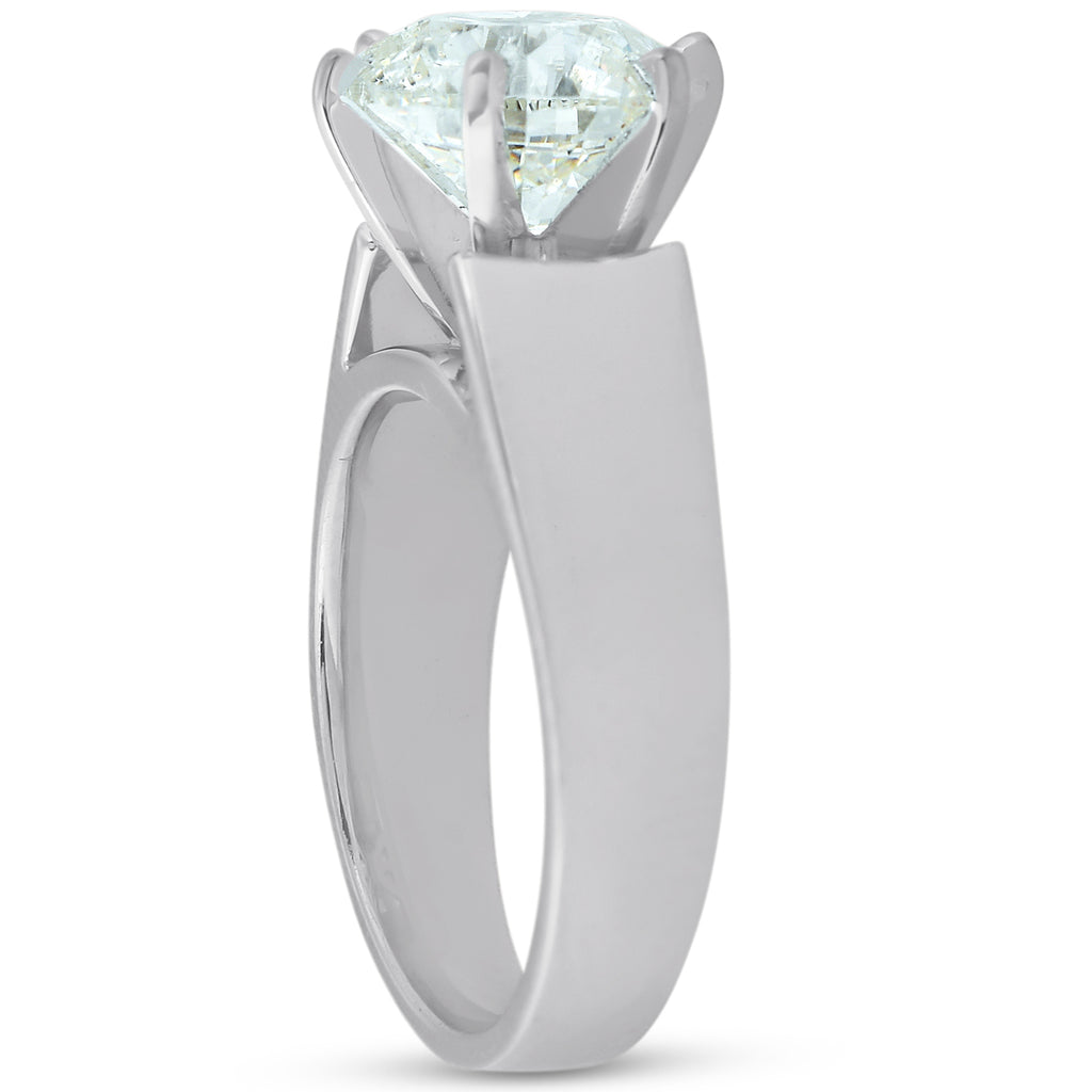 3Ct Diamond Solitaire Engagement Ring 14k White Gold U44061