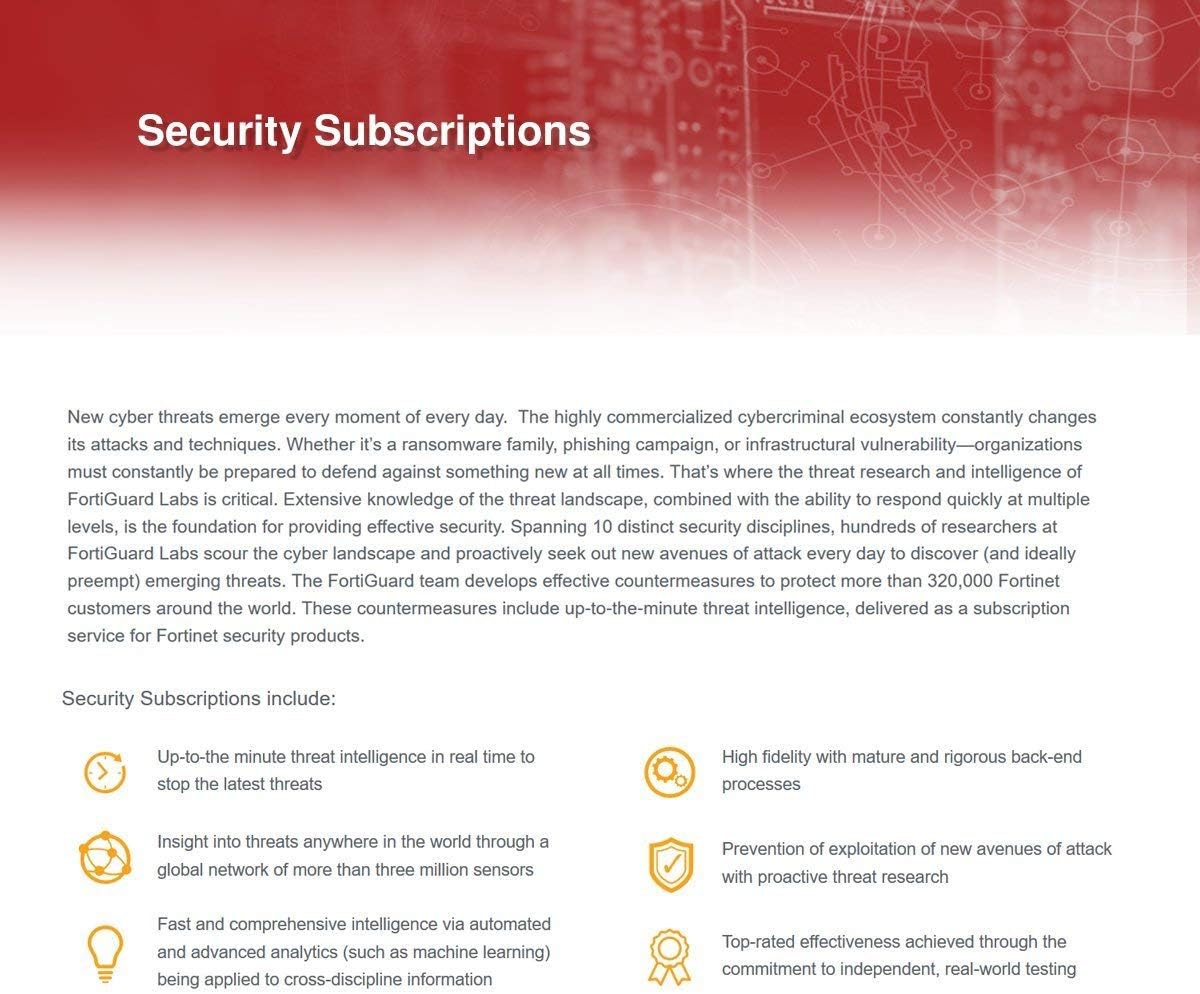 FortiGate-30E 1 Year FortiGuard Security Rating Service Q936773
