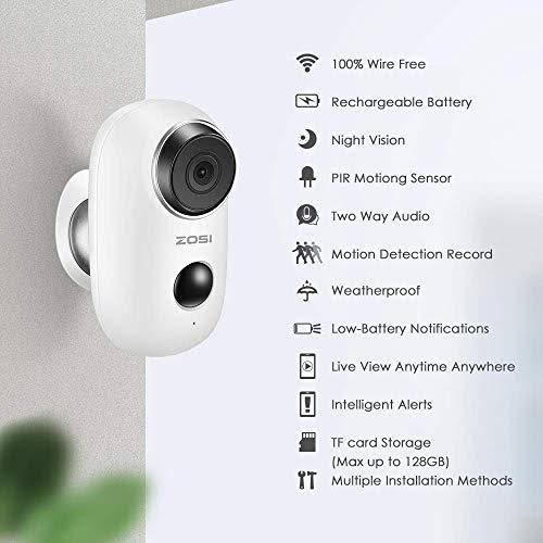 1080p Wireless Battery Security Camera with Solar Panel I5947