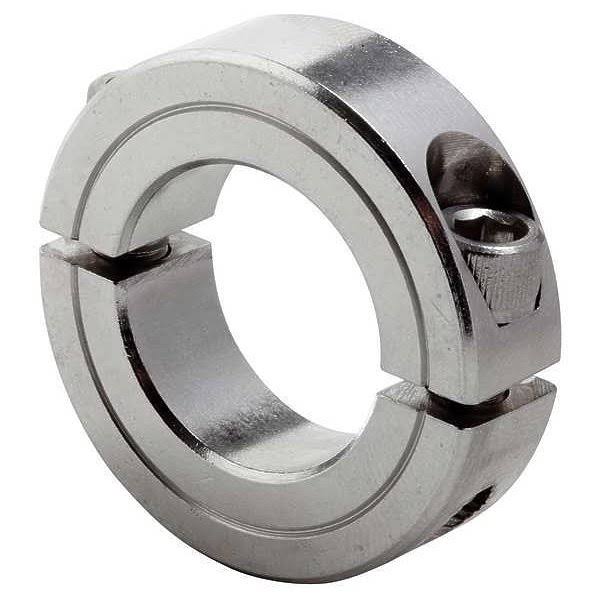 Clamp Shaft Collar, 2 Pc, 3 In, Stainless Steel J945