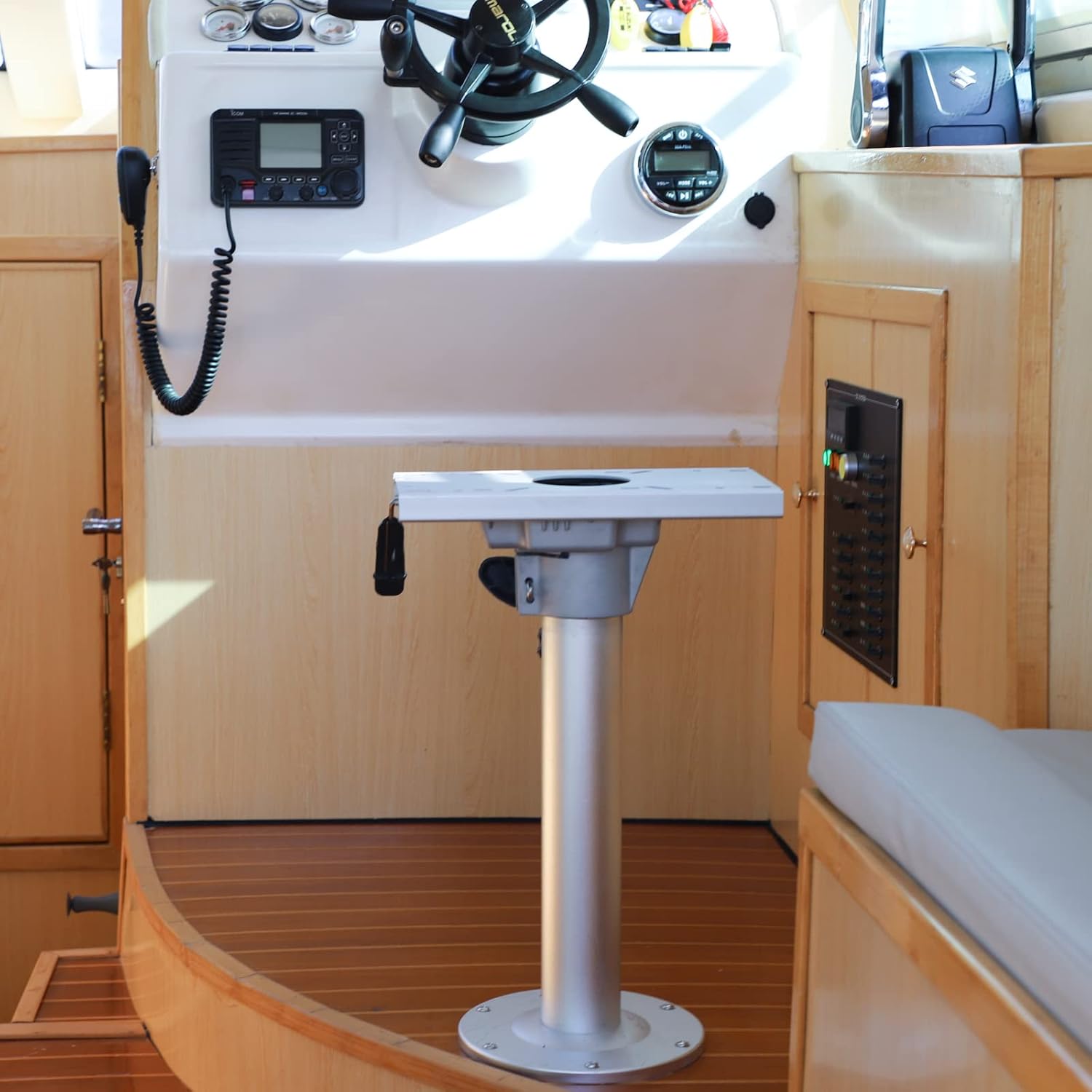 Adjustable Aluminum Marine Boat Seat Pedestal with Slide H44324