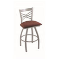 Swivel Bar Stool with Anodized Nickel Finish M8737