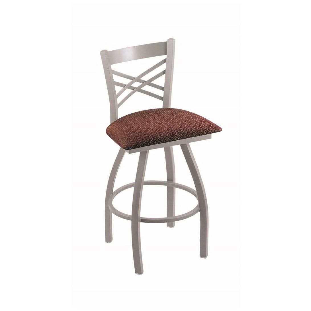 Swivel Bar Stool with Anodized Nickel Finish M8737