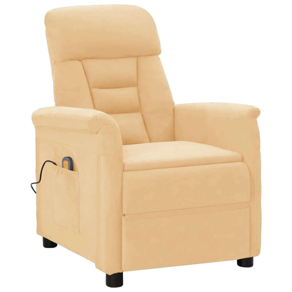 Electric Massage Recliner with Adjustable Footrest and Side Pocket, Faux Leather Sofa Chair H81927