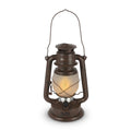 Brown Hurricane-Style Camping Lantern with LED Lights and Dimmer Switch B233827