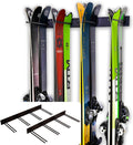 Ski Wall Storage Rack, Steel, Holds 8 Pairs, Pack of 2 B932593