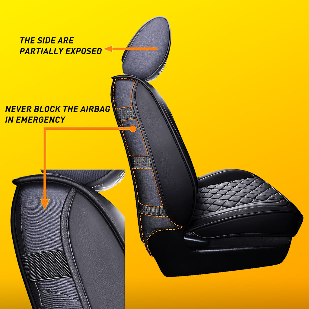 Waterproof Leather Car Seat Covers Full Set for Toyota Tacoma Crew Cab B591430