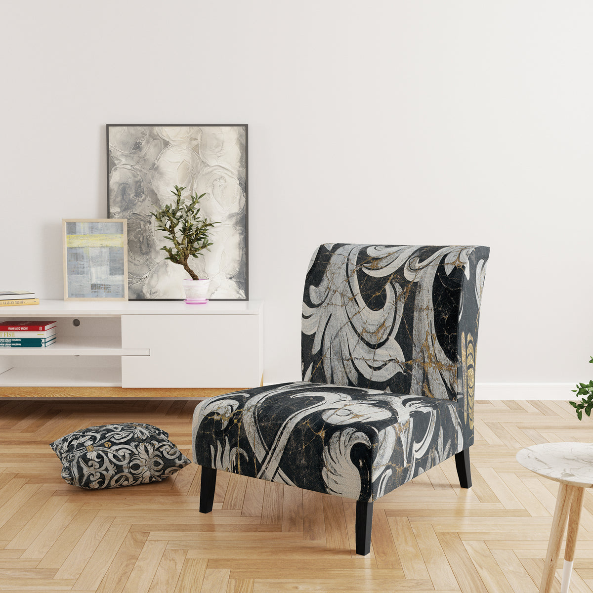 Upholstered Glam Accent Chair A626114