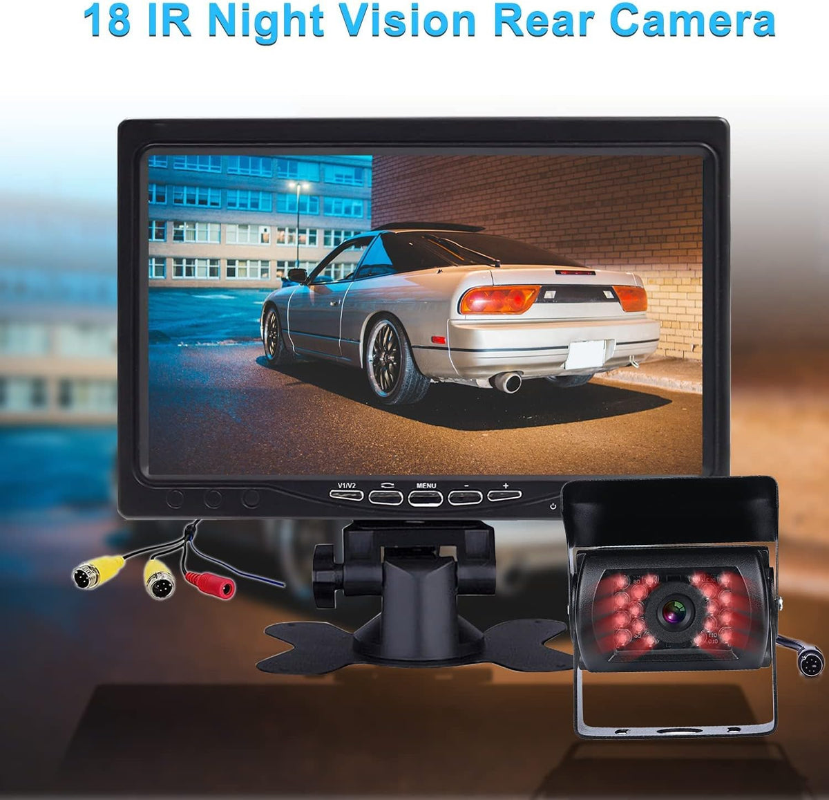 IP66 Waterproof 7 Inch Monitor Dual Camera Backup Camera Kit B9744