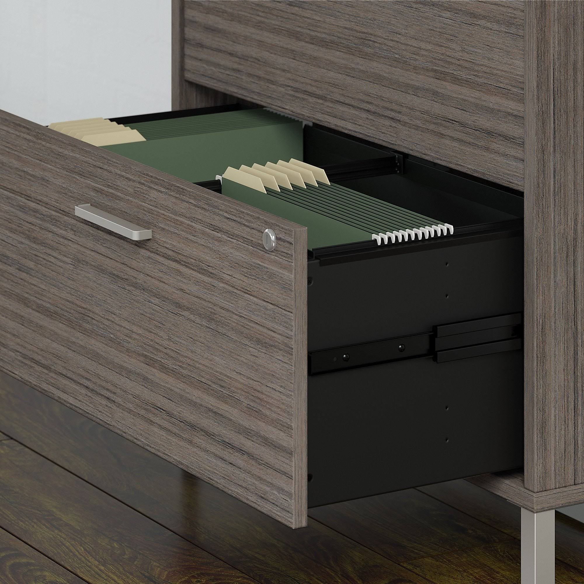 White Lateral File Cabinet with Hutch E7133