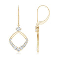 14K Yellow Gold Diamond Drop Earrings B59451