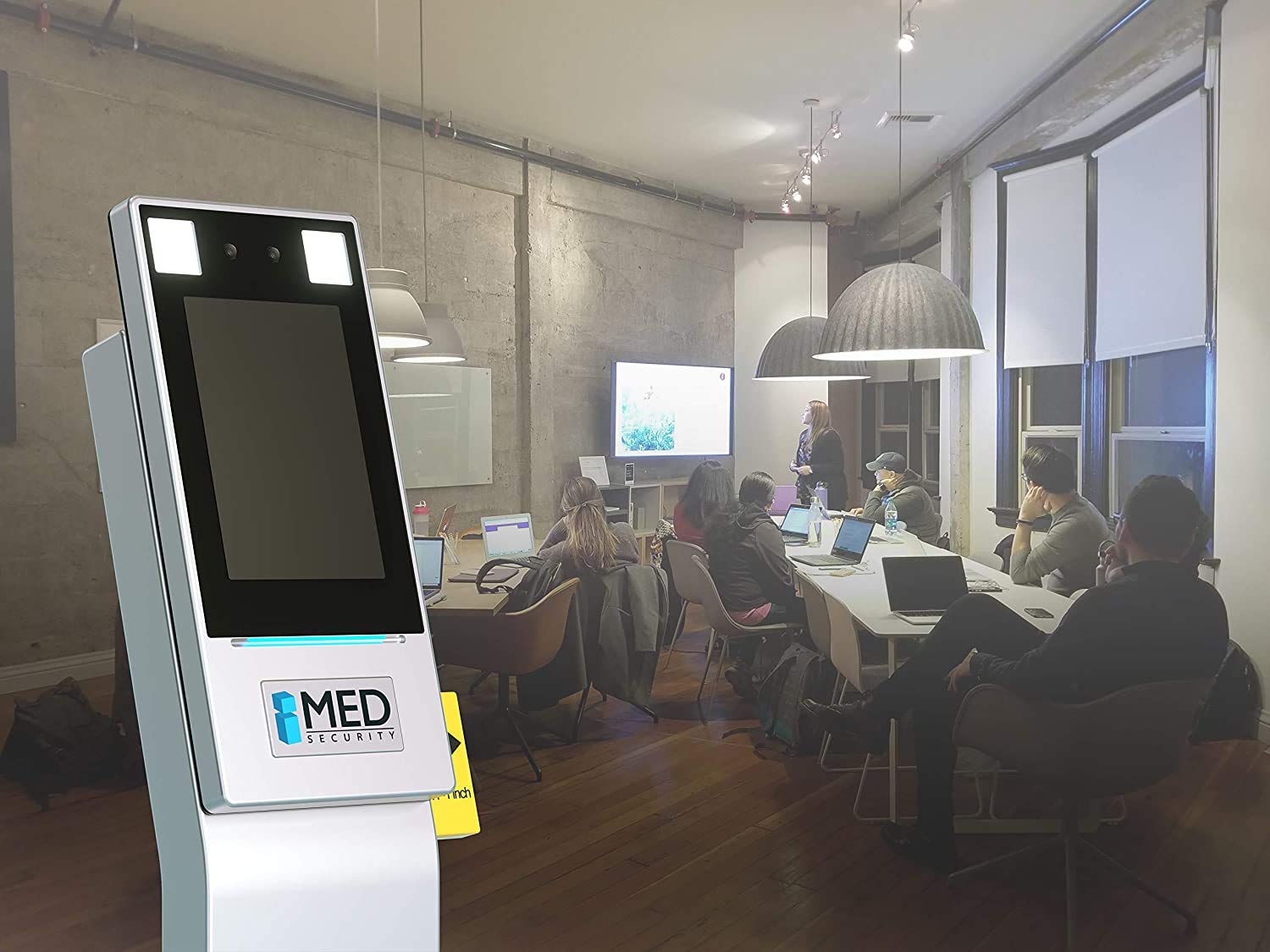 Contactless Scanning Kiosk with Facial Recognition and Temperature Scanner C4465