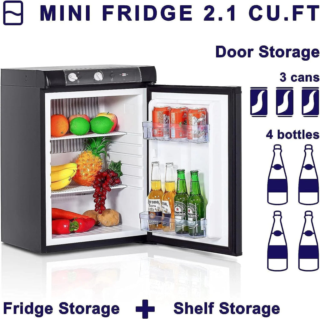 2.1 Cu Ft Propane Gas RV Compact Refrigerator Y95317