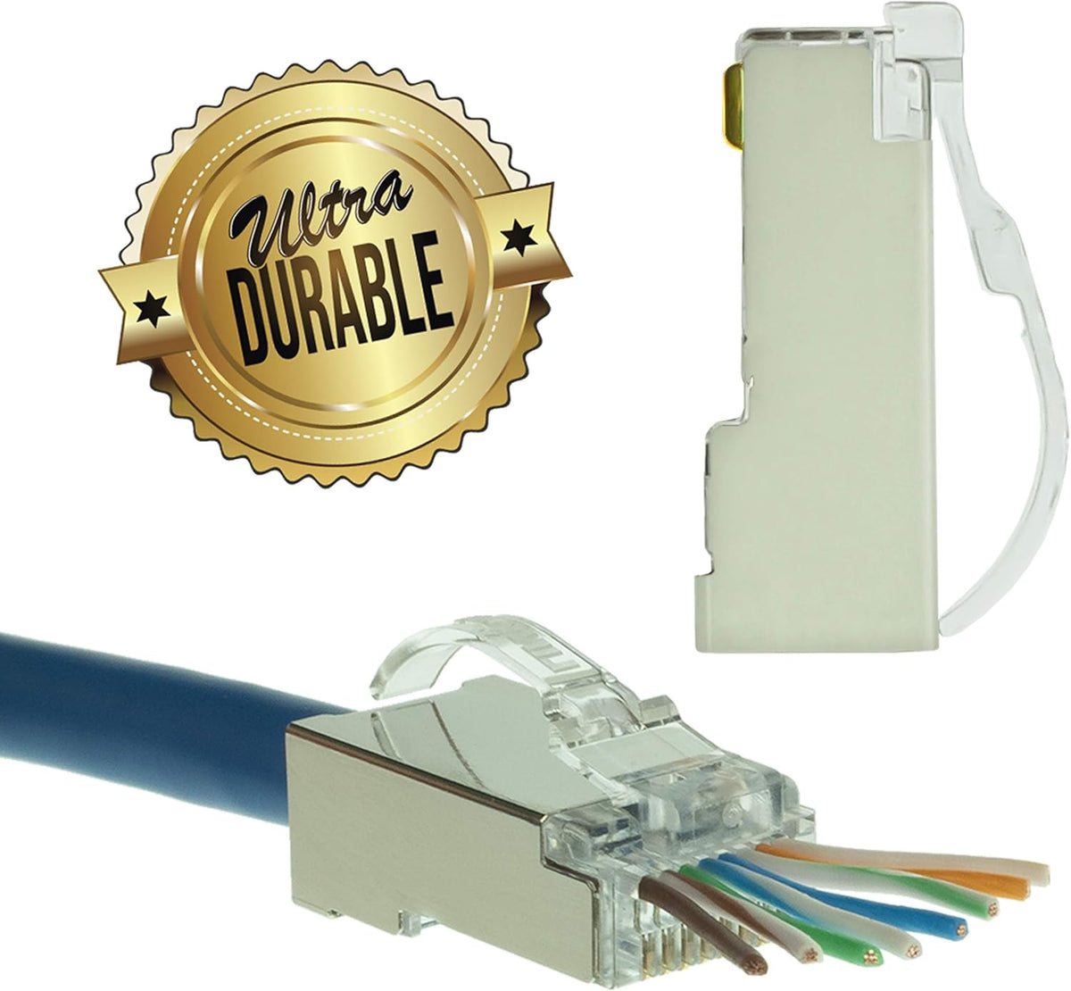 100 Pack Cat6 STP RJ45 Connectors I8285