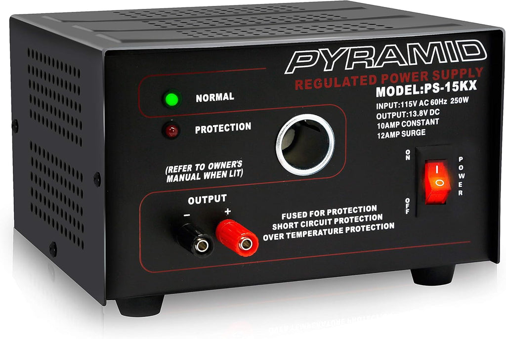 Universal Compact Bench Power Supply 5 Amp Linear Regulated 13.8 Volt DC 115V AC 70 Watt Input Screw Type Terminal 12V Car Cigarette Lighter Pack of 2 C63497