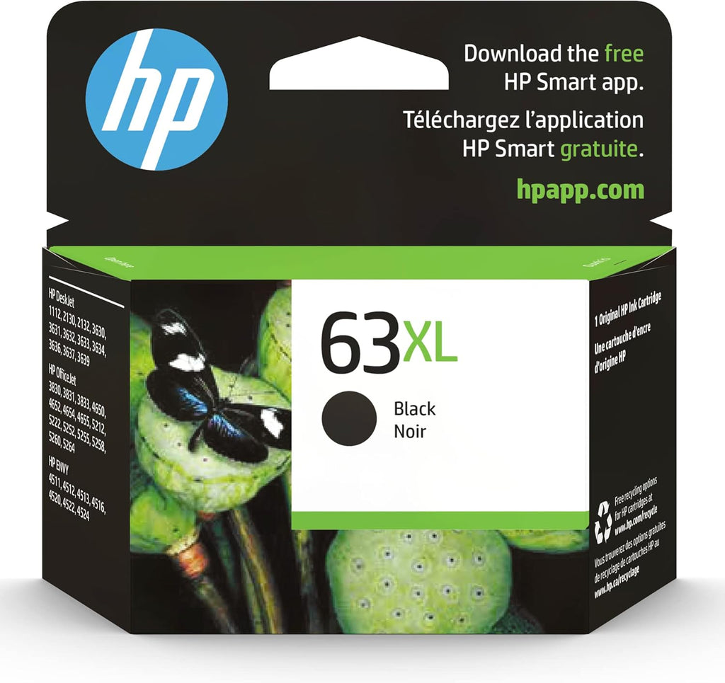 HP 63XL Black High-yield Ink Cartridge Pack of 2 D53262