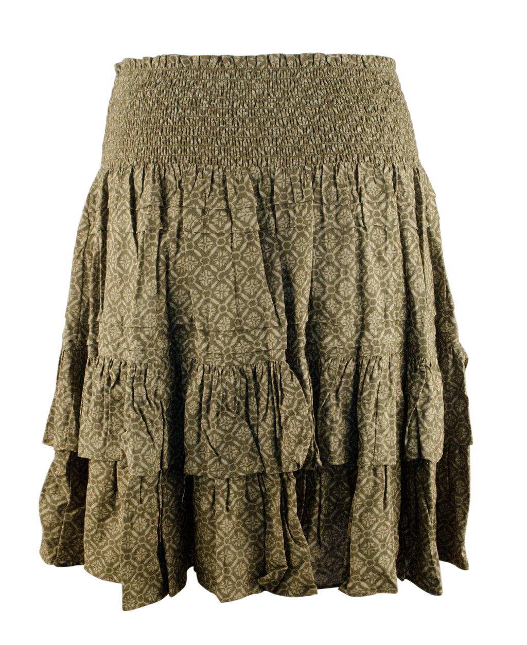 Women's Printed Tiered Skirt 10 Petite L1715