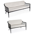 Black Outdoor Loveseat and Sofa 2-Piece Set Z6133
