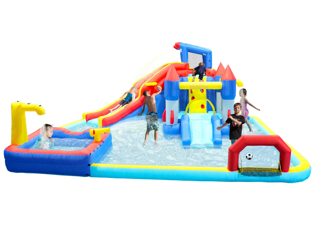 7-in-1 Inflatable Water Park with Splash Pool Z1609