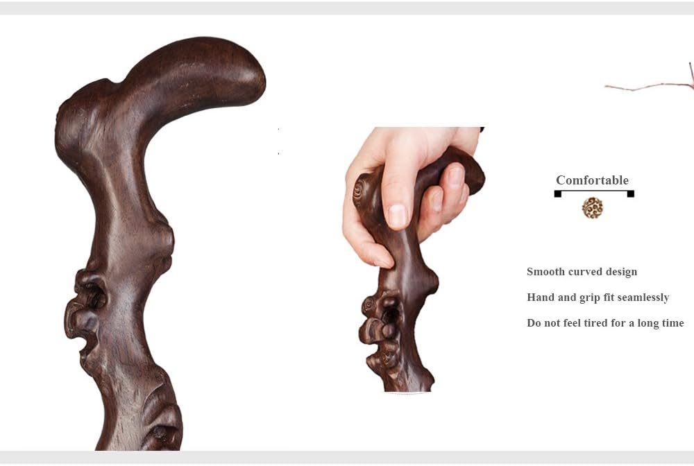 Wood Cane with Curved Handle E381