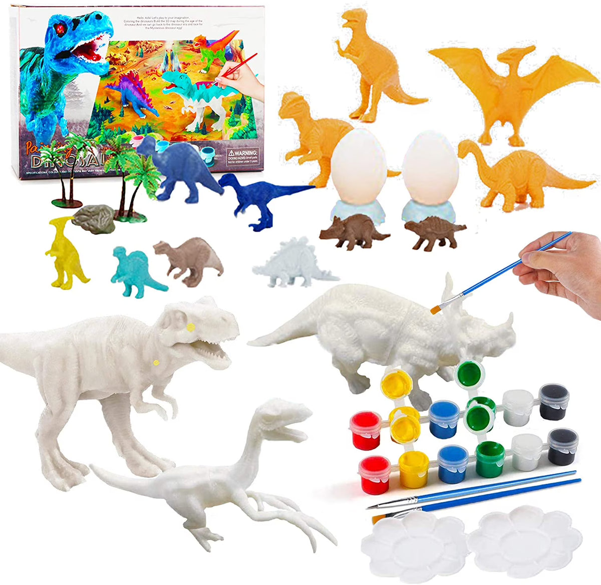 Kids Dinosaur Painting Kit with Play Mat L3785