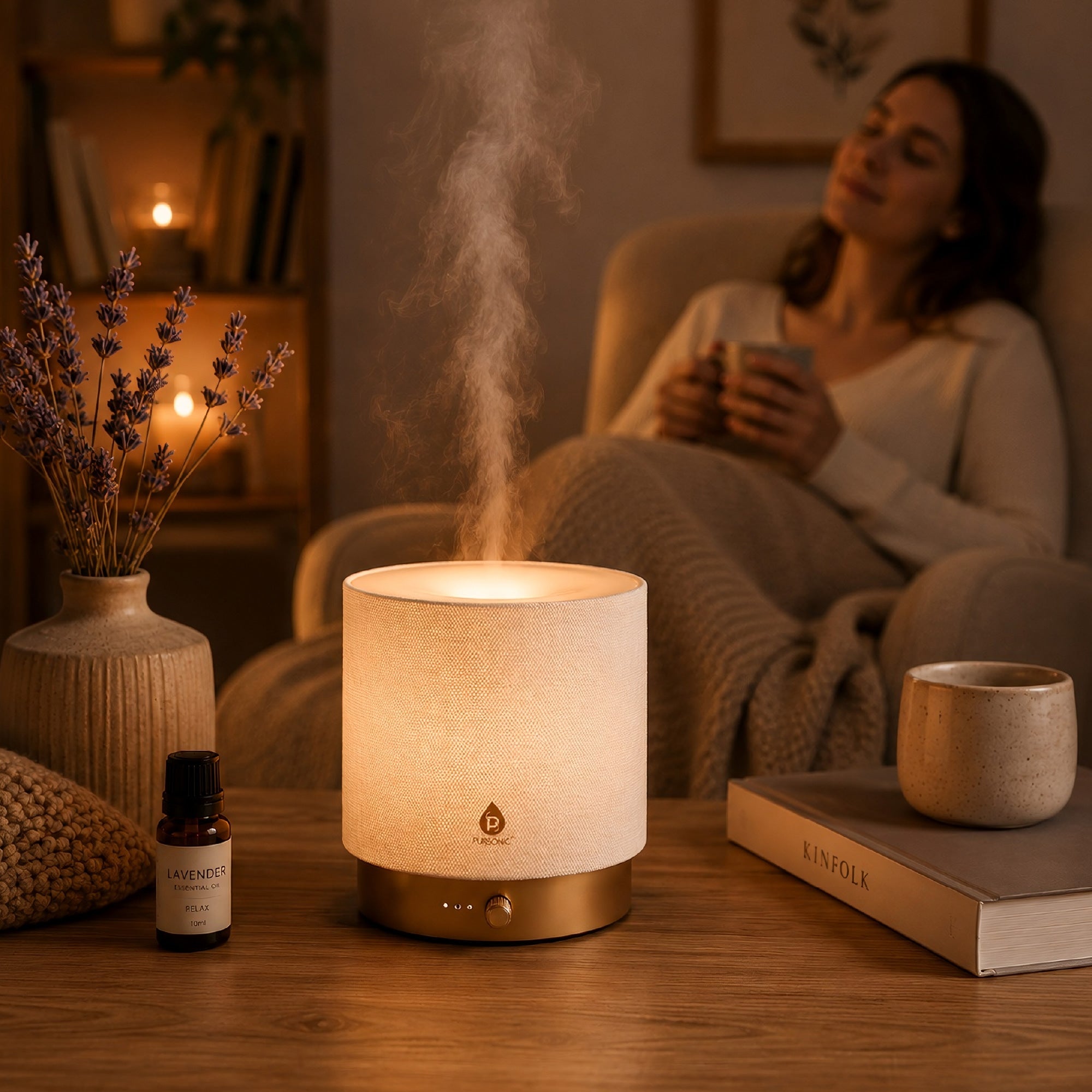 2-in-1 Fabric Aroma Diffuser & Ambient Lamp
