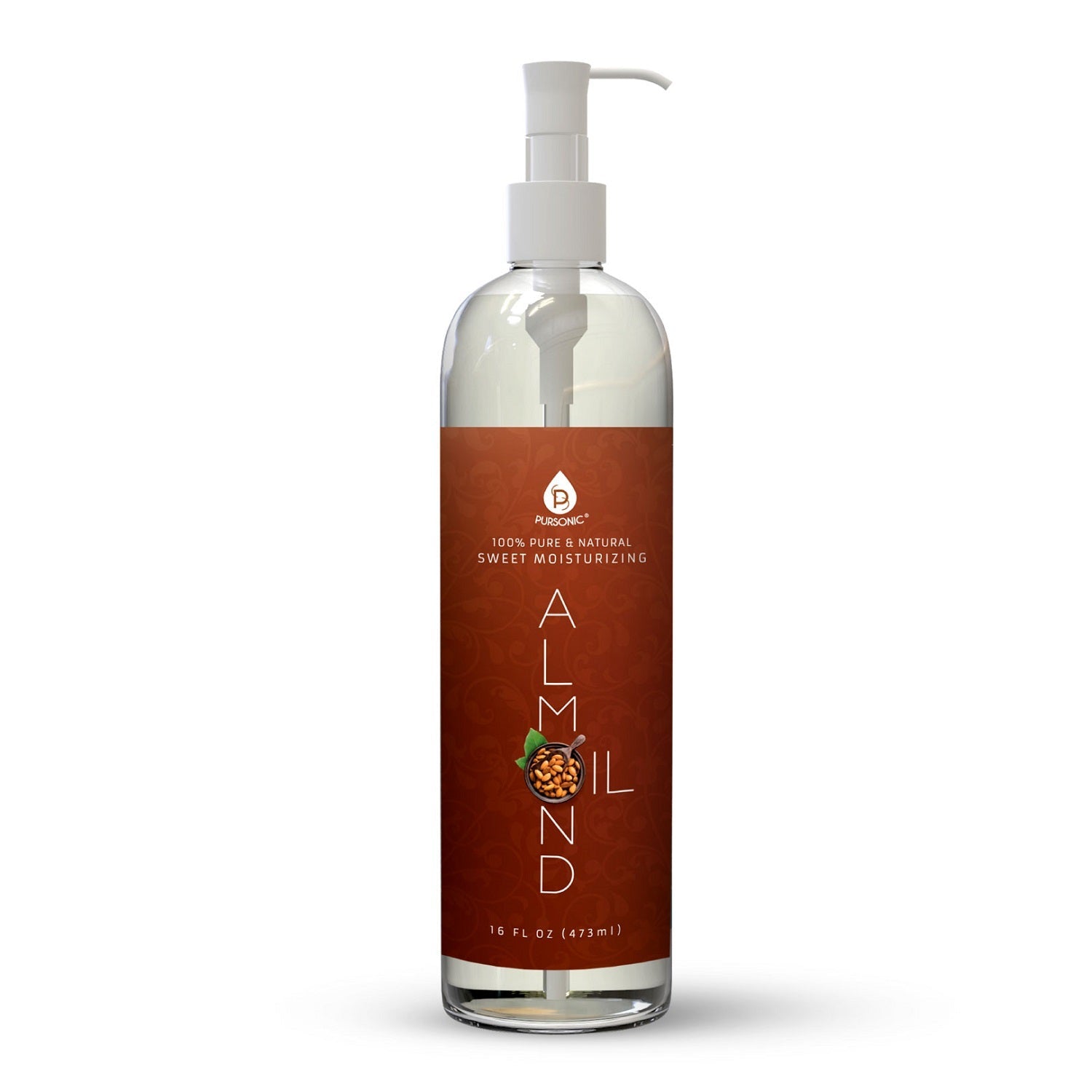 Pursonic Natural Beauty Trio: Fractionated Coconut, Sweet Almond & Castor Oil