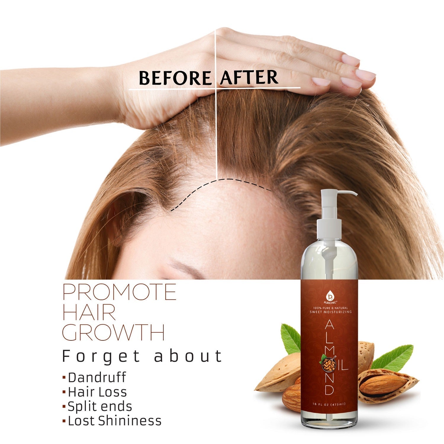 Cold-Pressed 100% Pure Castor Oil & 100% Natural Sweet Almond Oil